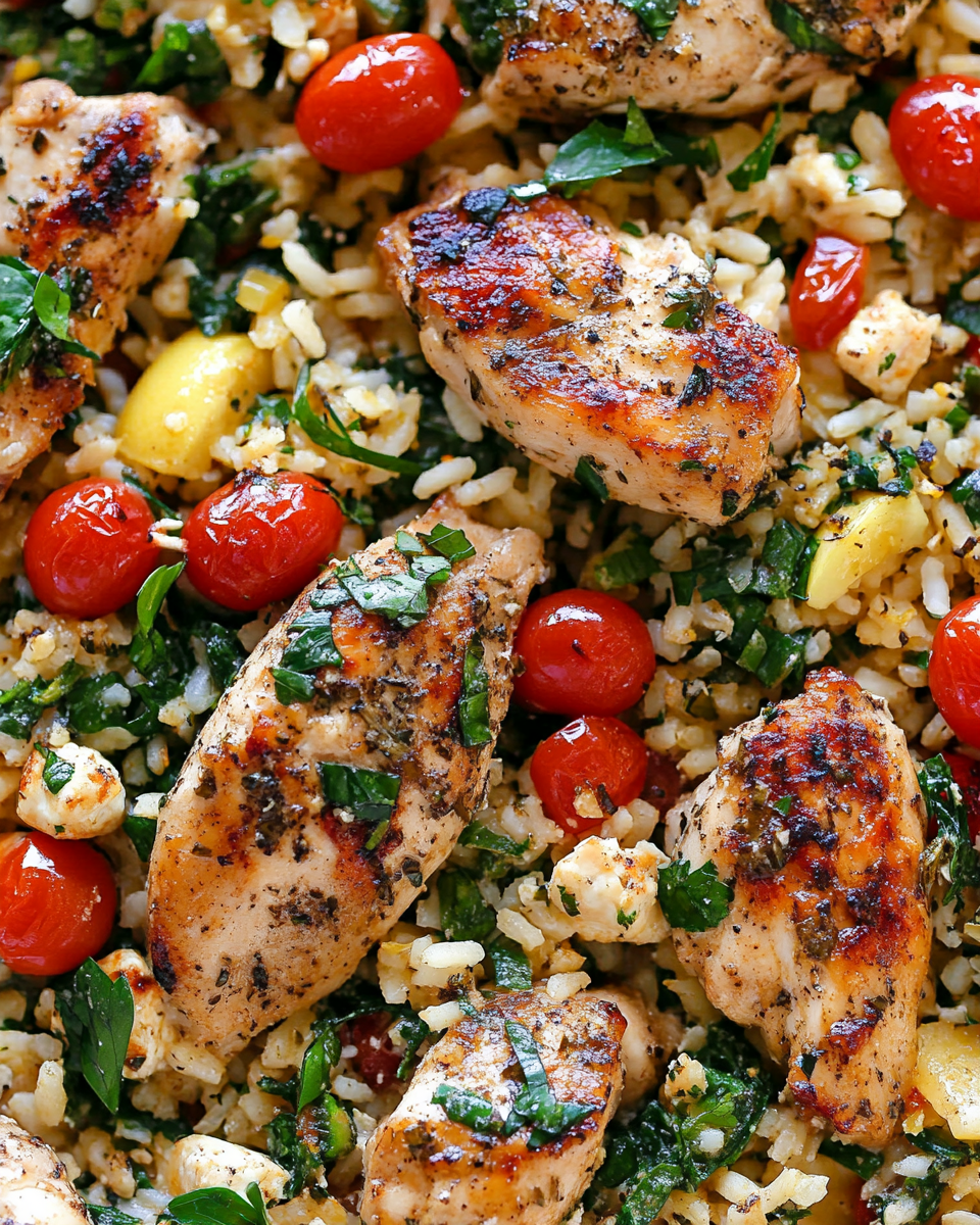 Greek Chicken and Lemon Rice (30 Minutes, One-Pot)