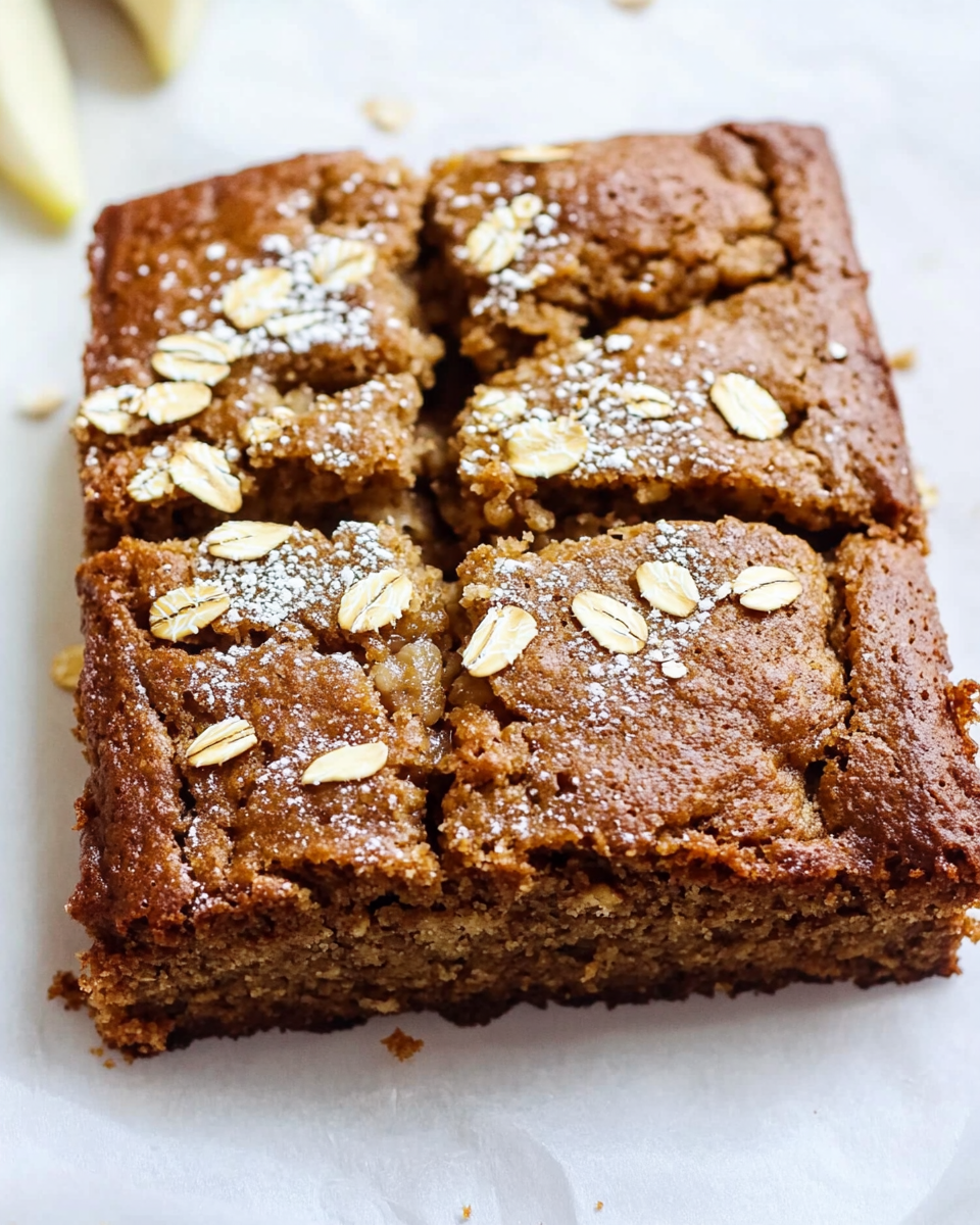 Healthy Breakfast Oatmeal Apple Cake