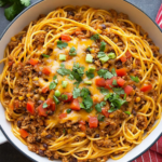 One Pot Taco Spaghetti