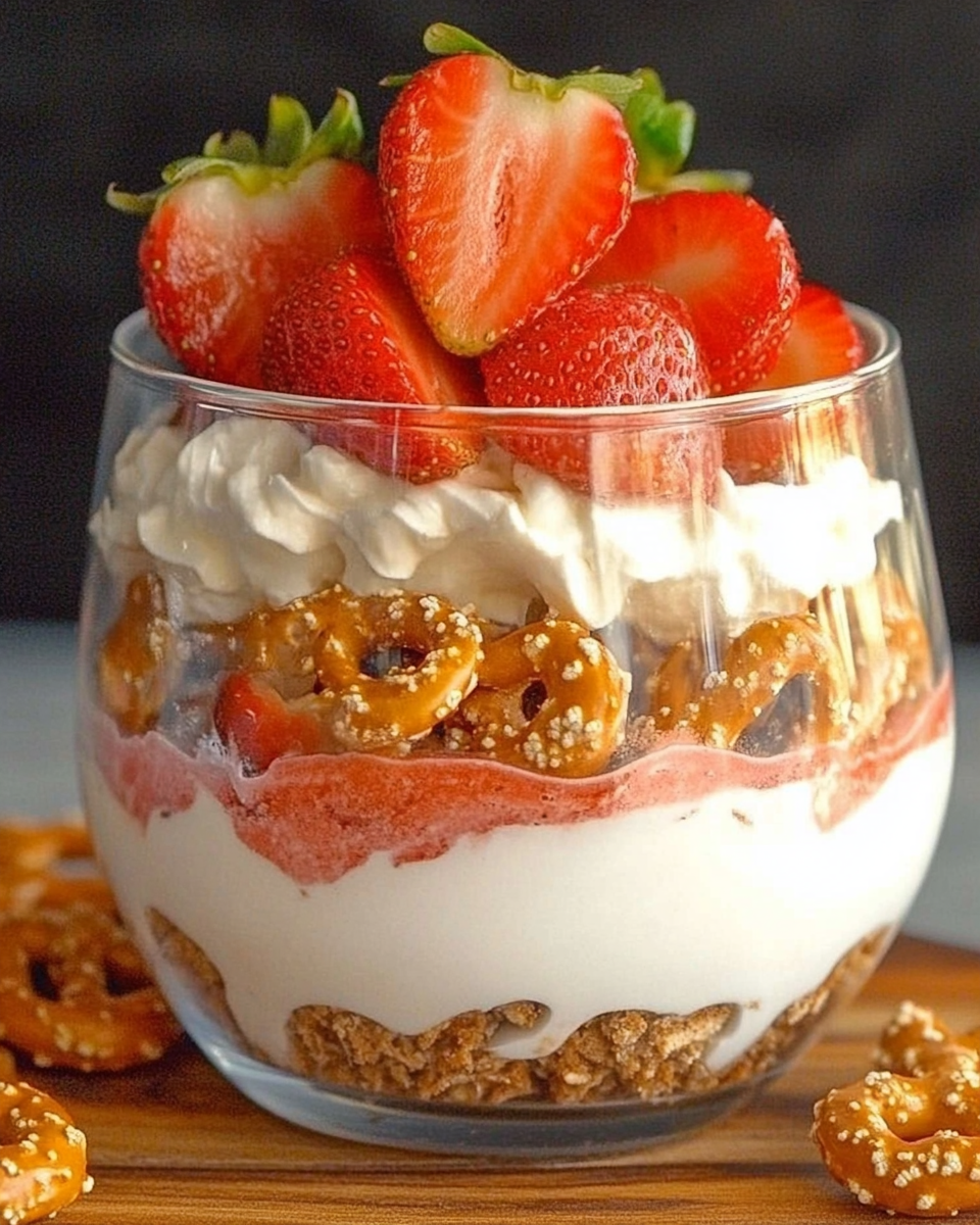 Strawberry Pretzel Salad Parfaits