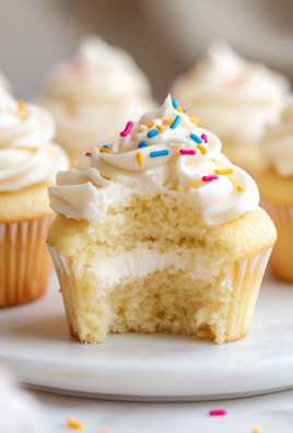 Vanilla Birthday Cupcakes