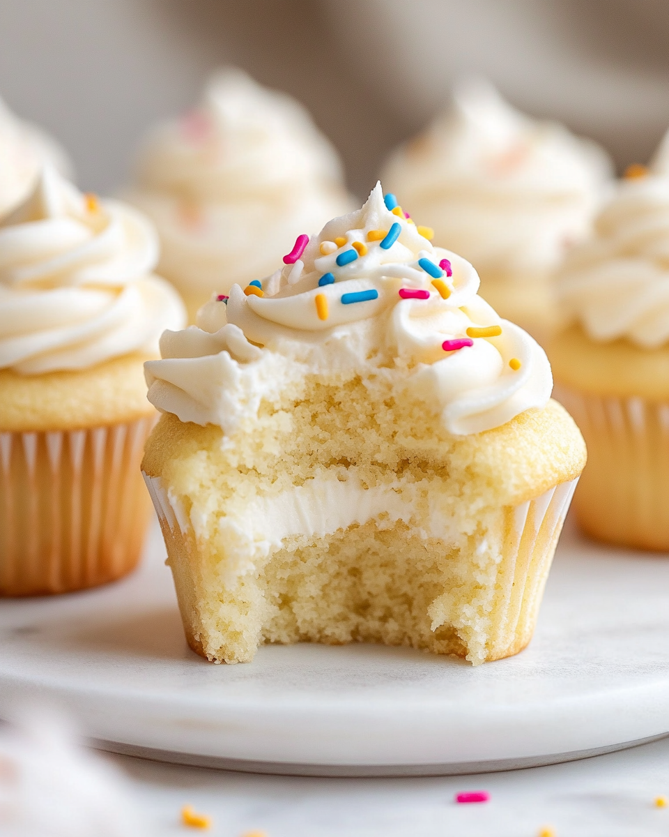 Vanilla Birthday Cupcakes