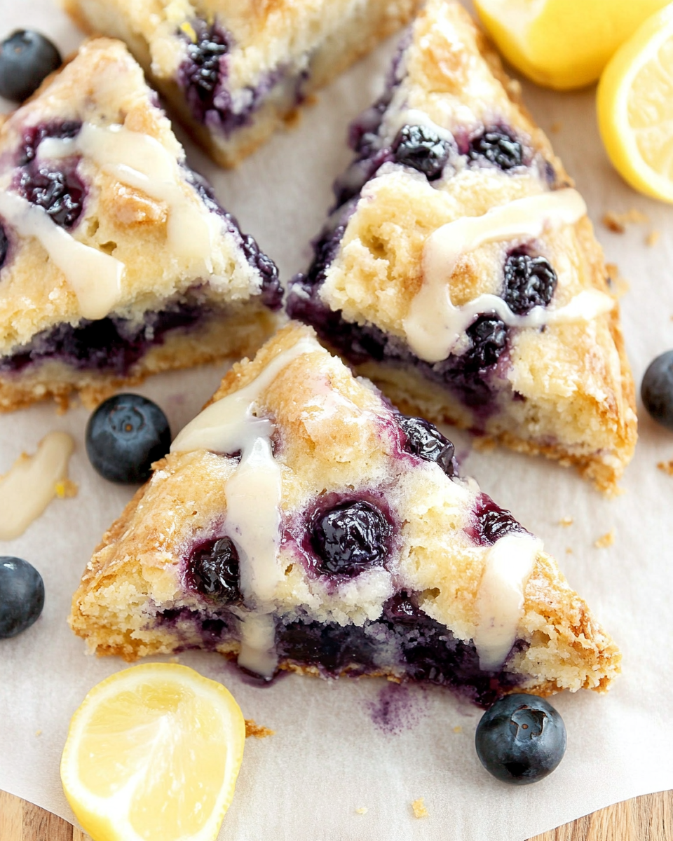 Almond Flour Lemon Blueberry Scones