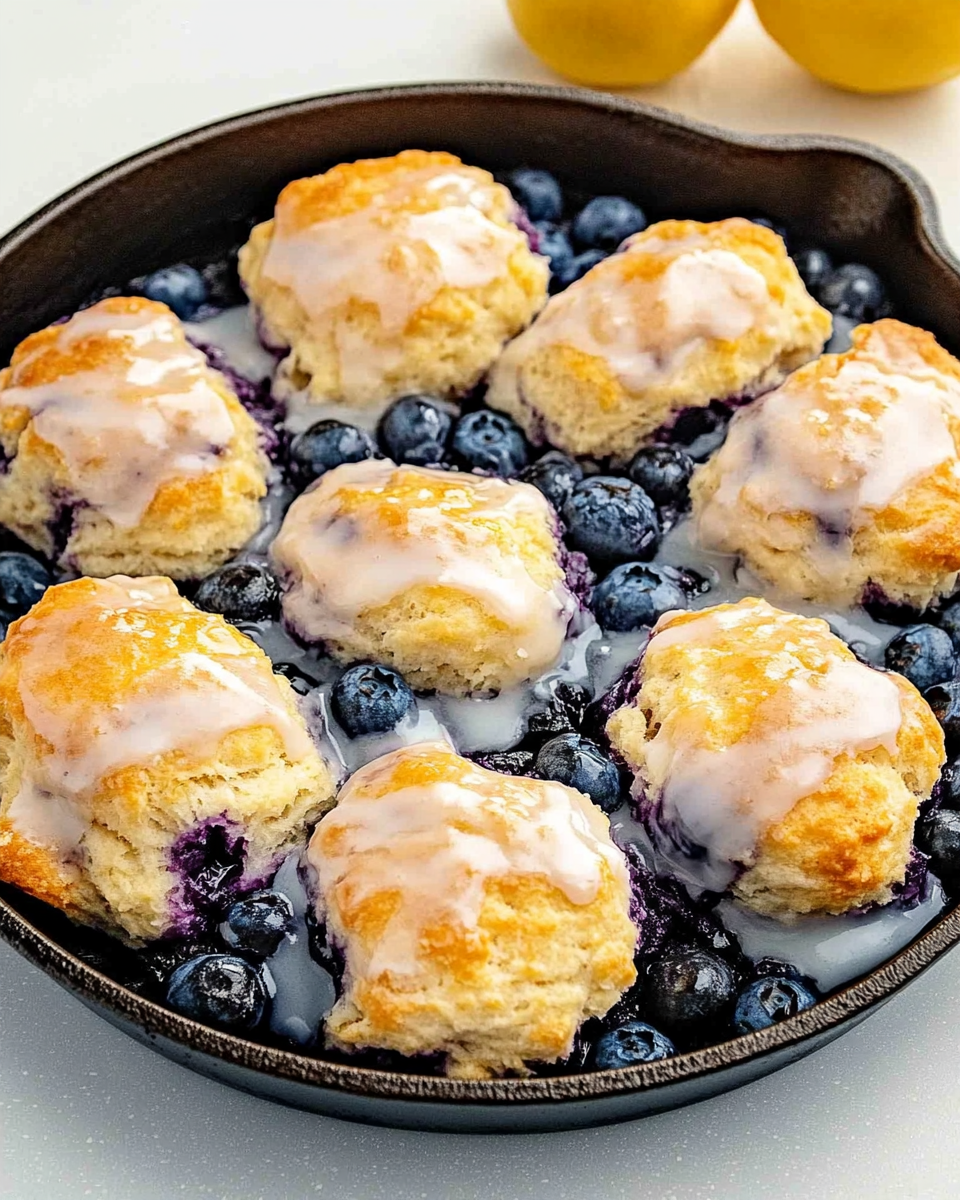 Blueberry Biscuits with Lemon Glaze