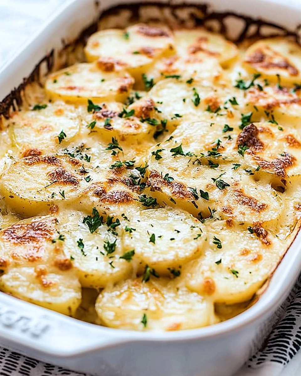 Cheesy Garlic Scalloped Potatoes