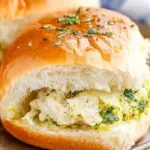 Cheesy Garlic Pesto Chicken Sliders
