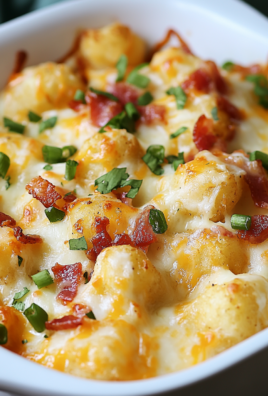 Chicken Bacon Ranch Tater Tot Casserole