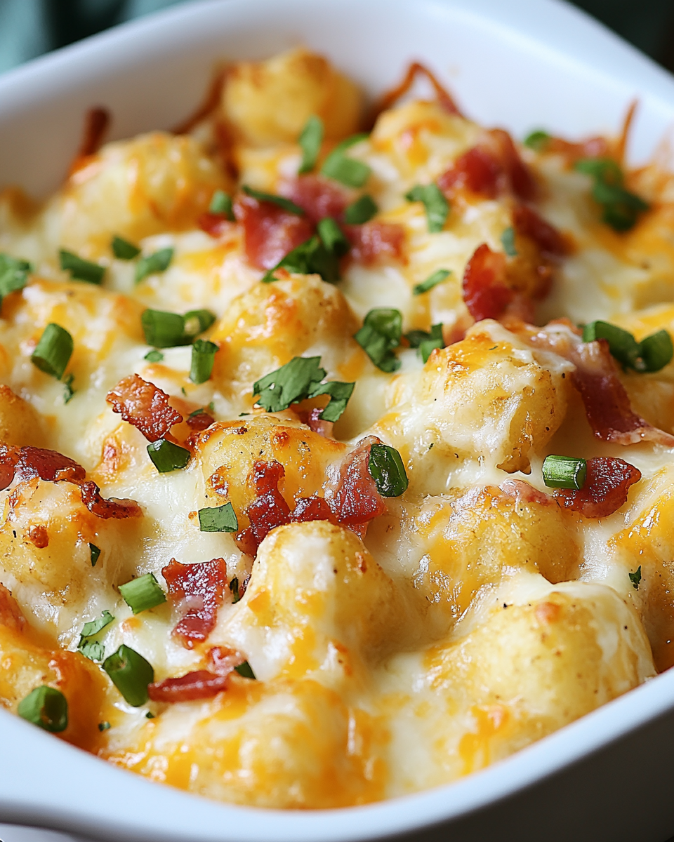 Chicken Bacon Ranch Tater Tot Casserole