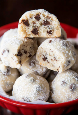 Chocolate Chip Snowball Cookies