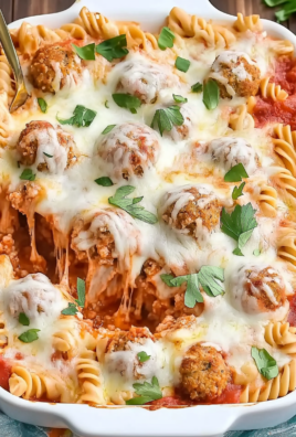 Dump and Bake Meatball Casserole