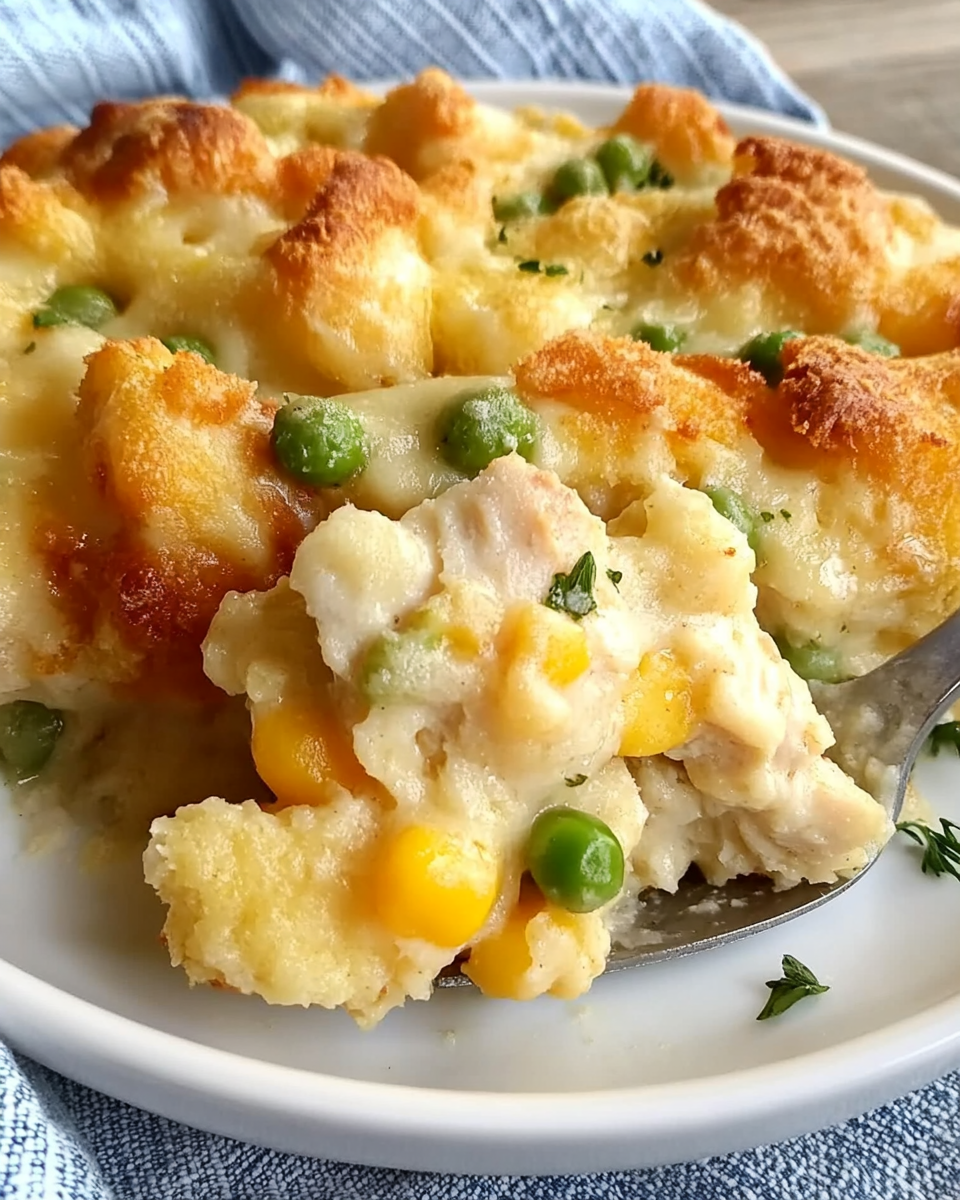 Easy Chicken Cobbler Dinner Casserole