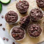 Healthy & Moist Chocolate Zucchini Muffins