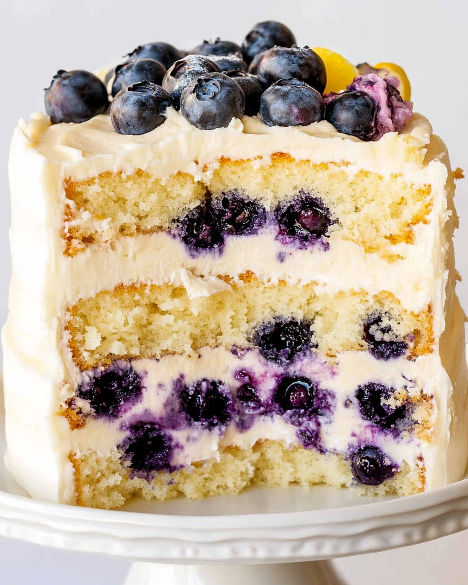 Lemon Blueberry Layer Cake