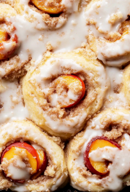 Peach Cobbler Cinnamon Rolls