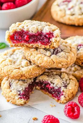 Raspberry Crumble Cookies
