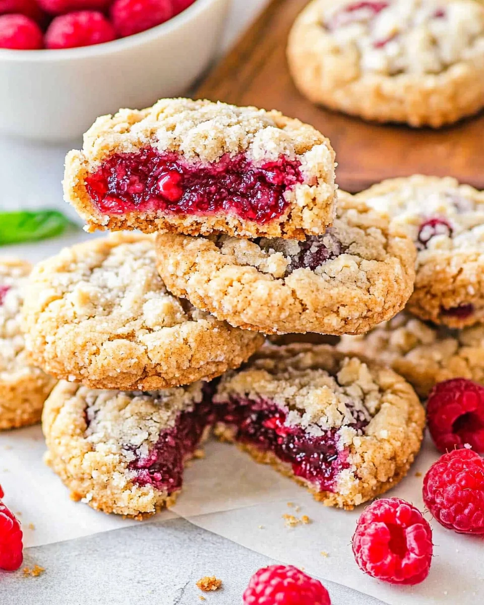Raspberry Crumble Cookies