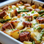 Sausage and Potato Casserole with Spring Veggies