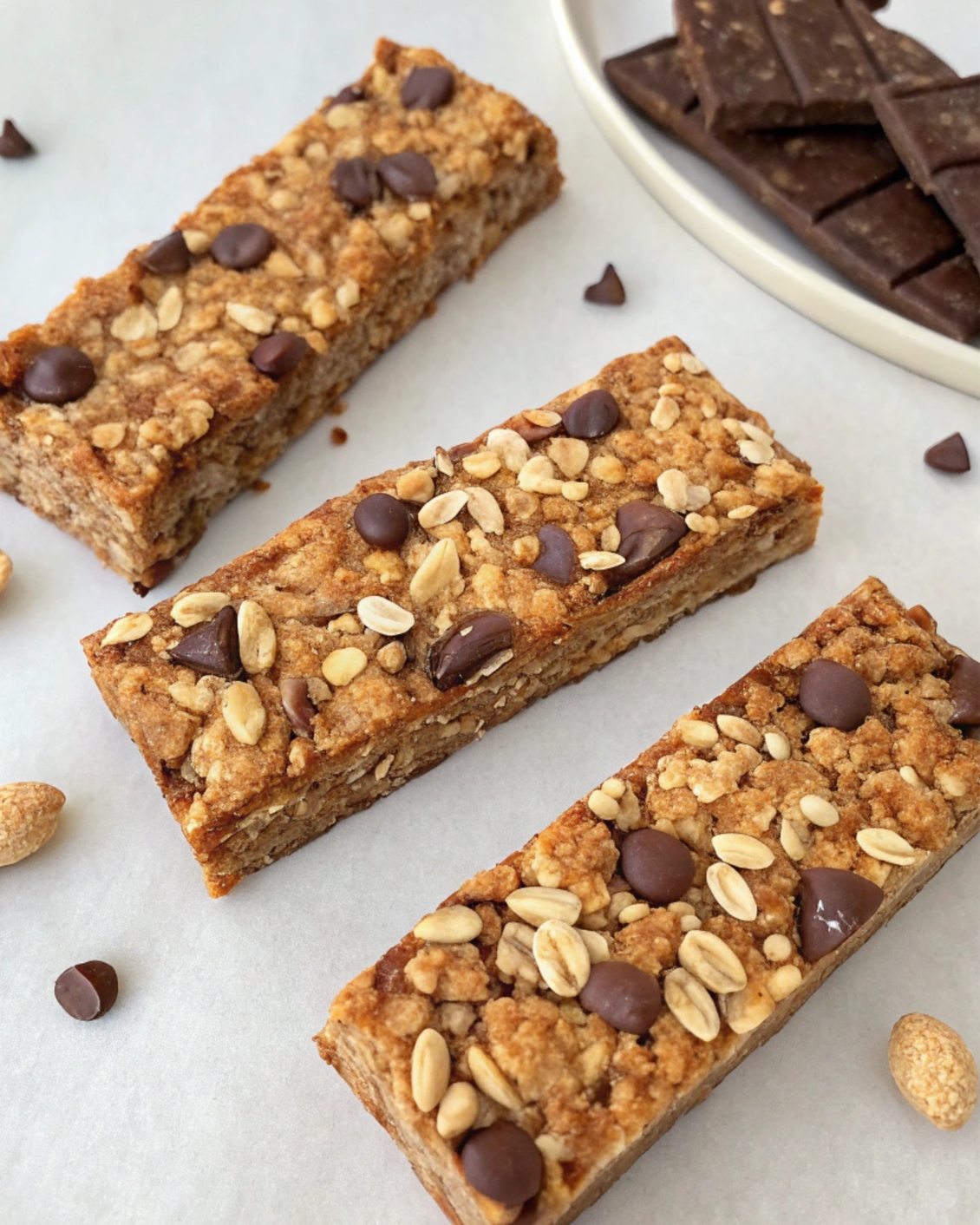 Healthy No-Bake Peanut Butter Chocolate Granola Bars