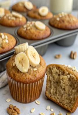 Healthy Banana Oatmeal Muffins (No Flour)