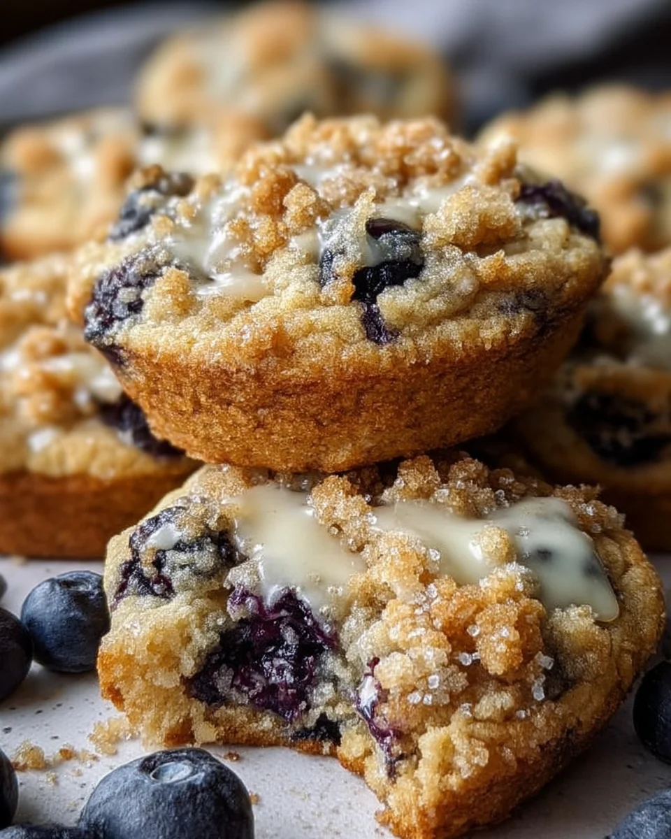 Blueberry Muffin Cookies With Streusel Topping
