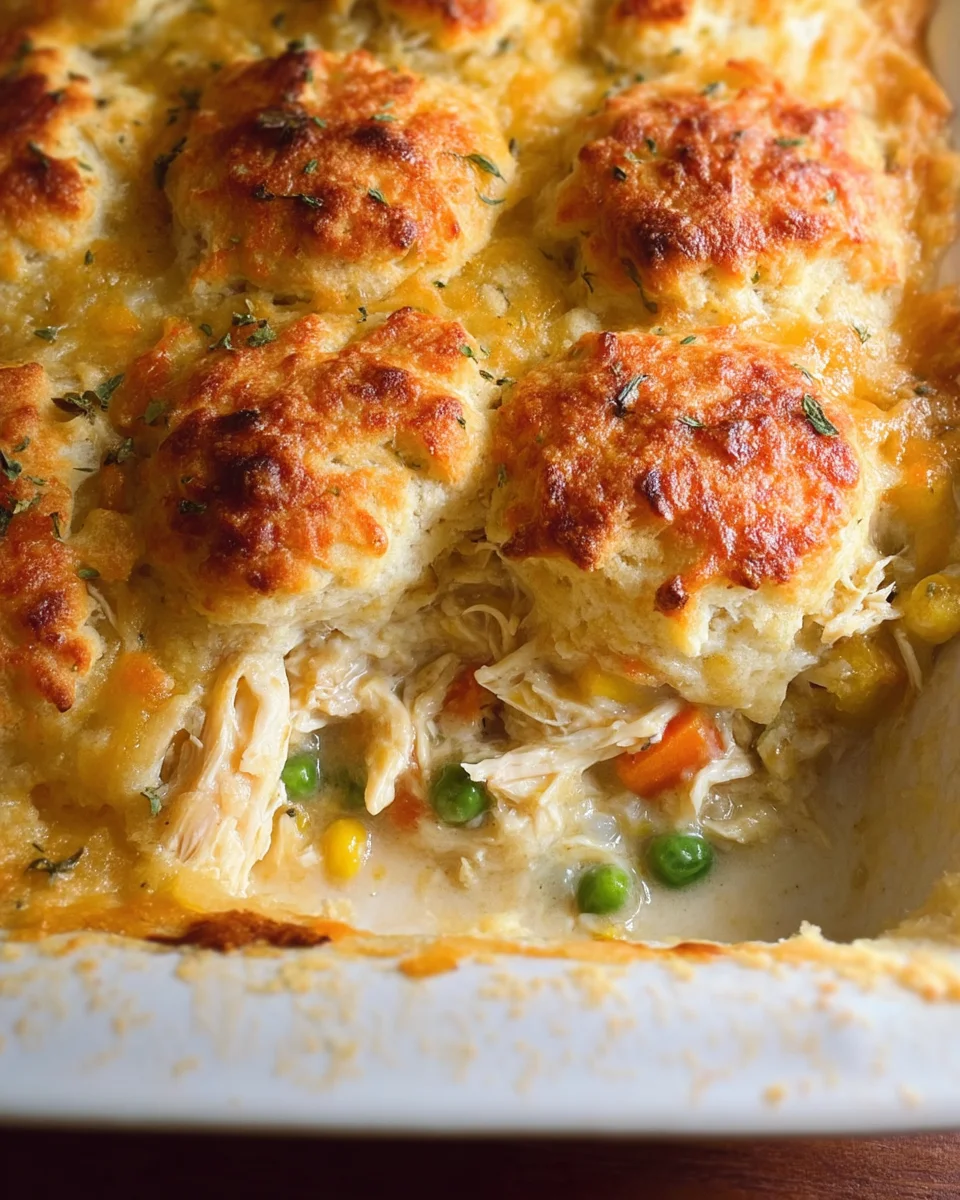 Cheddar Bay Biscuit Chicken Pot Pie
