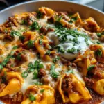 Cheesy Beef Enchilada Tortellini