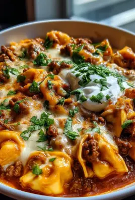 Cheesy Beef Enchilada Tortellini