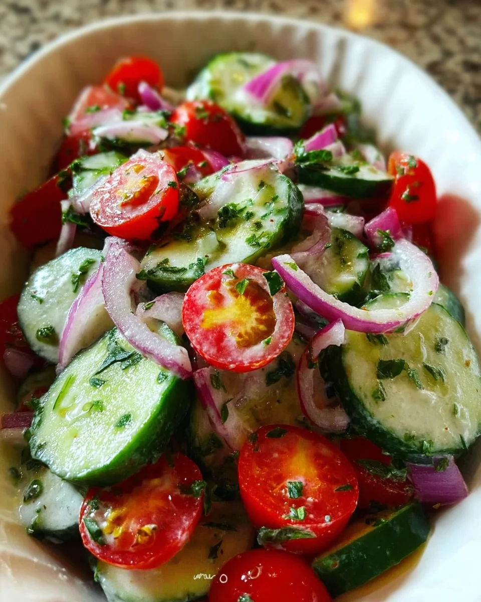Cucumber Tomato And Onion Salad