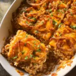 French Onion Ground Beef And Rice Casserole
