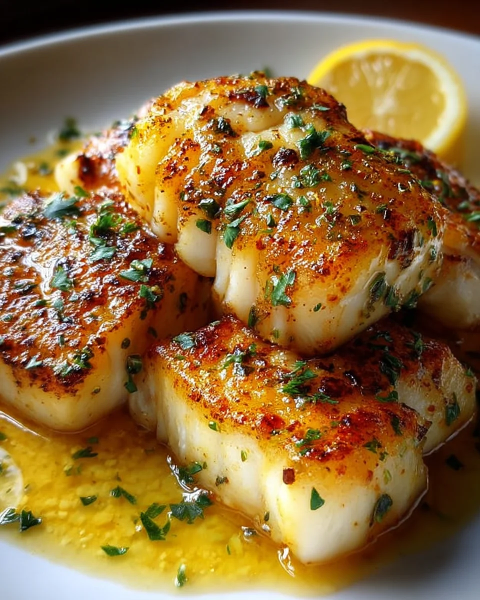 Pan Fried Cod With Lemon Butter Sauce