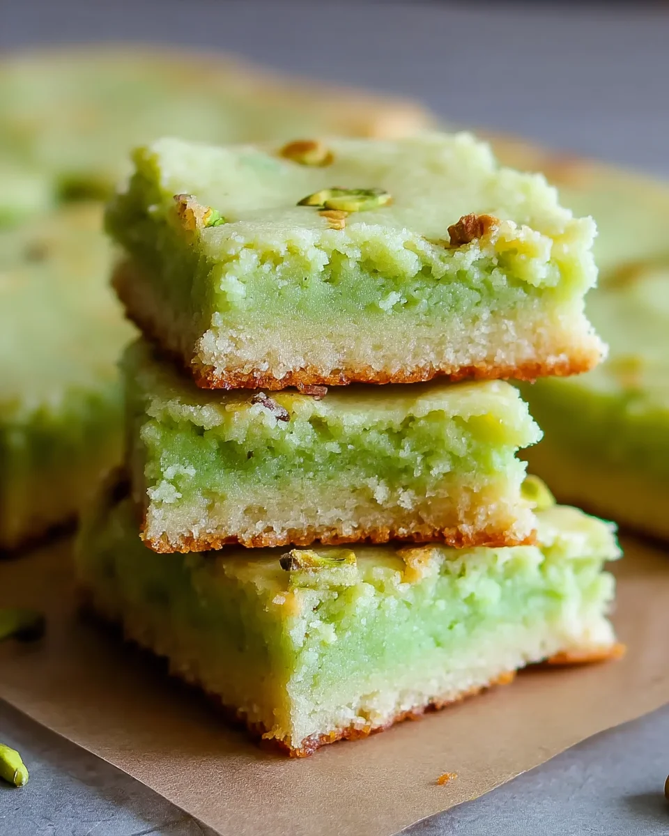 Pistachio Pudding Sugar Cookie Bars
