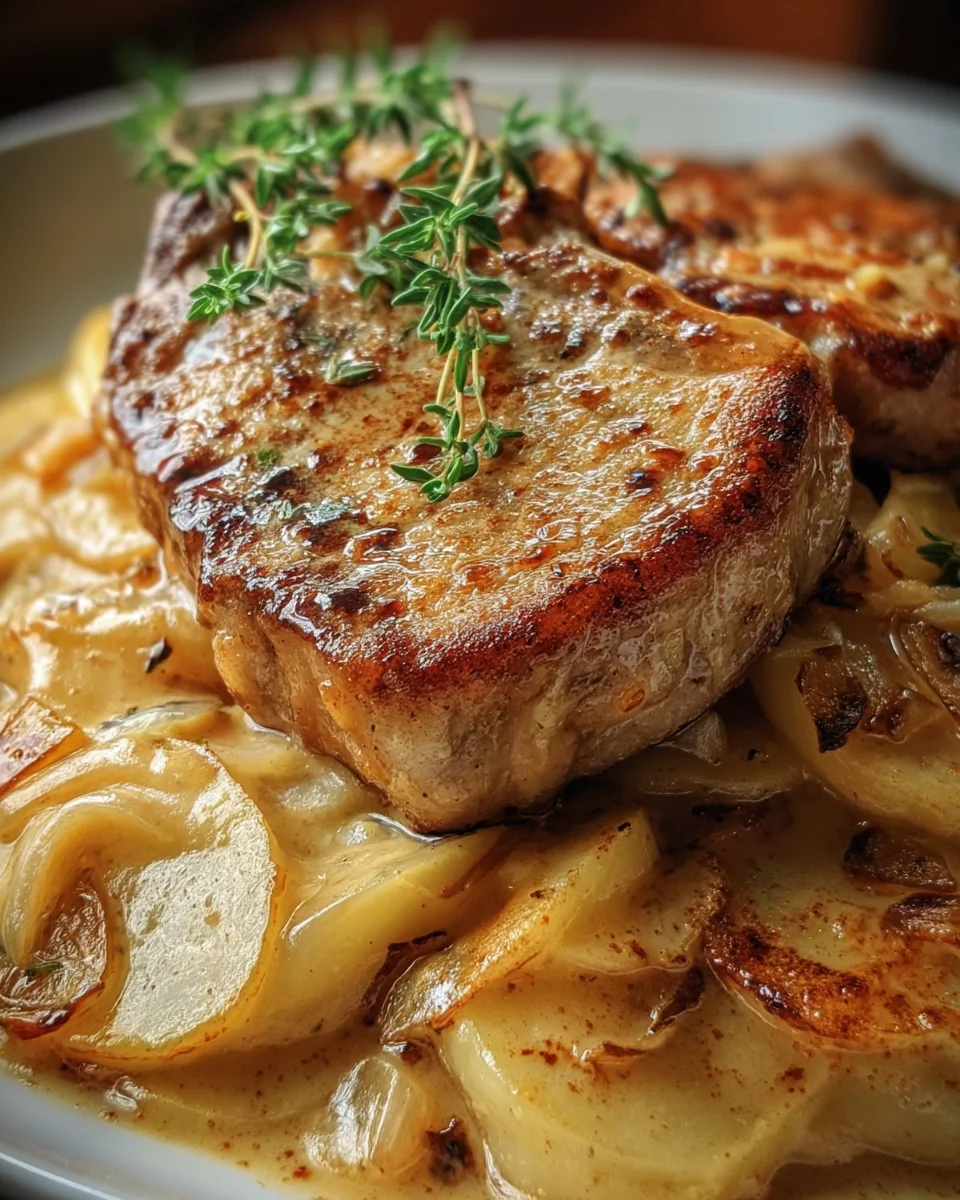 Pork Chops With Scalloped Potatoes
