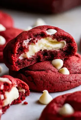 Red Velvet Cheesecake Stuffed Cookies
