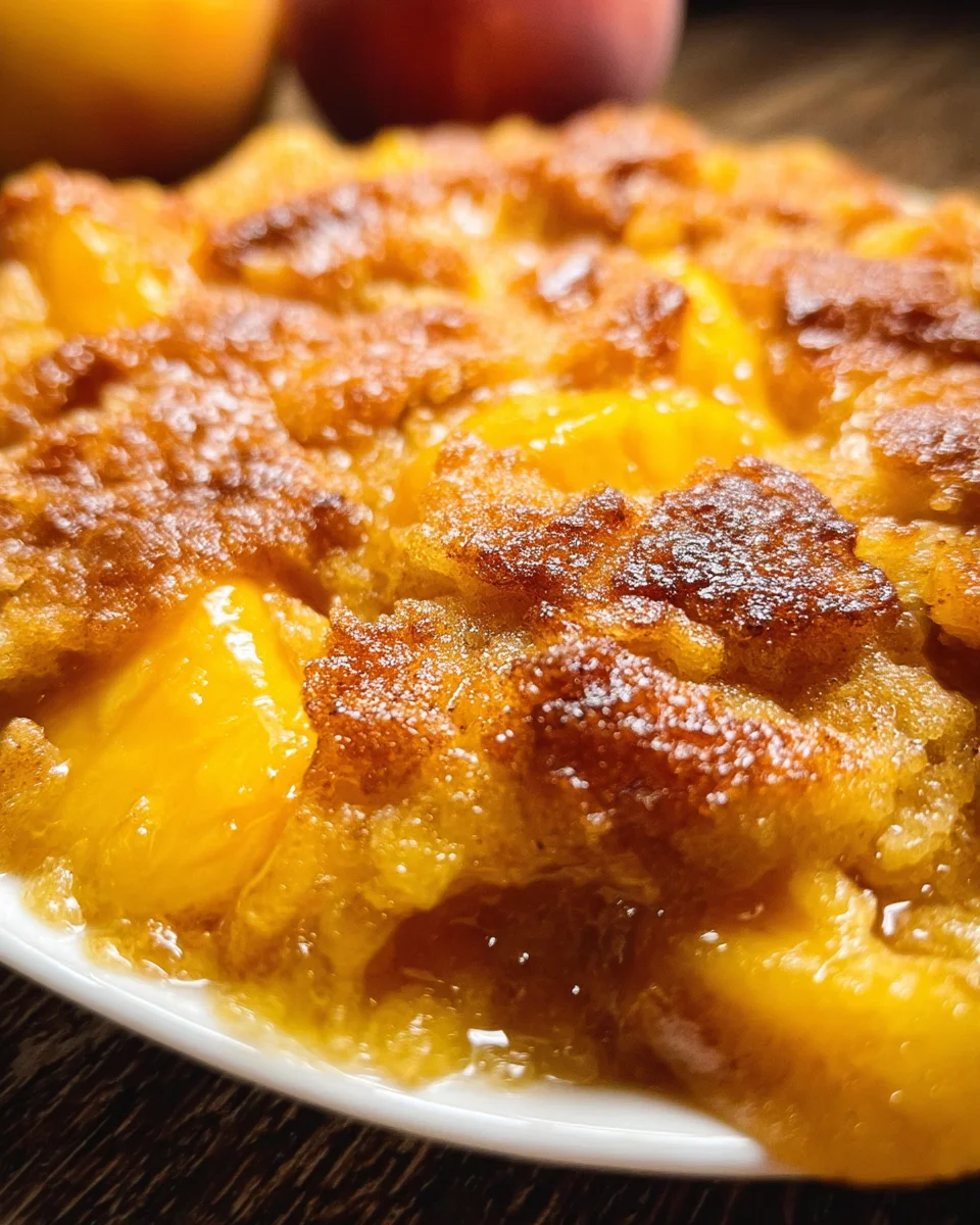 Ridiculously Easy Peach Cobbler