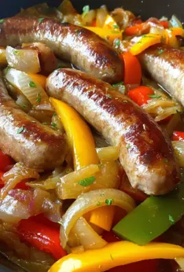 Slow Cooker Beer Bratwurst With Onions & Peppers