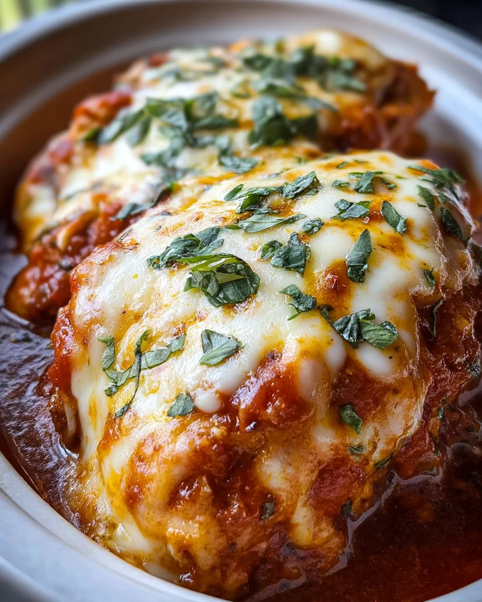 Slow Cooker Cheesy Mozzarella Chicken