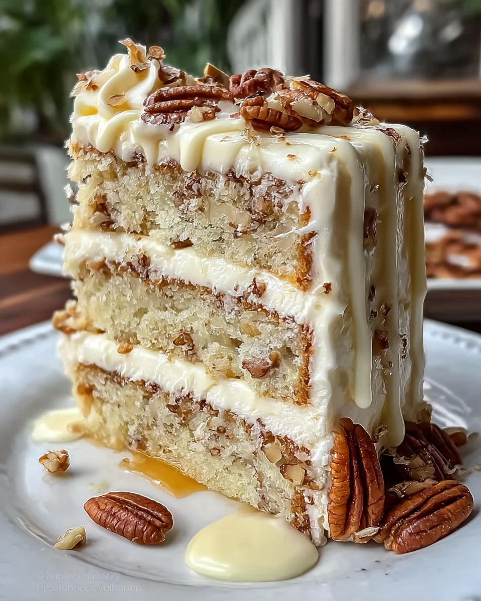 White Chocolate Pecan Layer Cake
