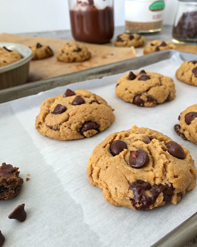 Peanut Butter Greek Yogurt Chocolate Fudge Cookies