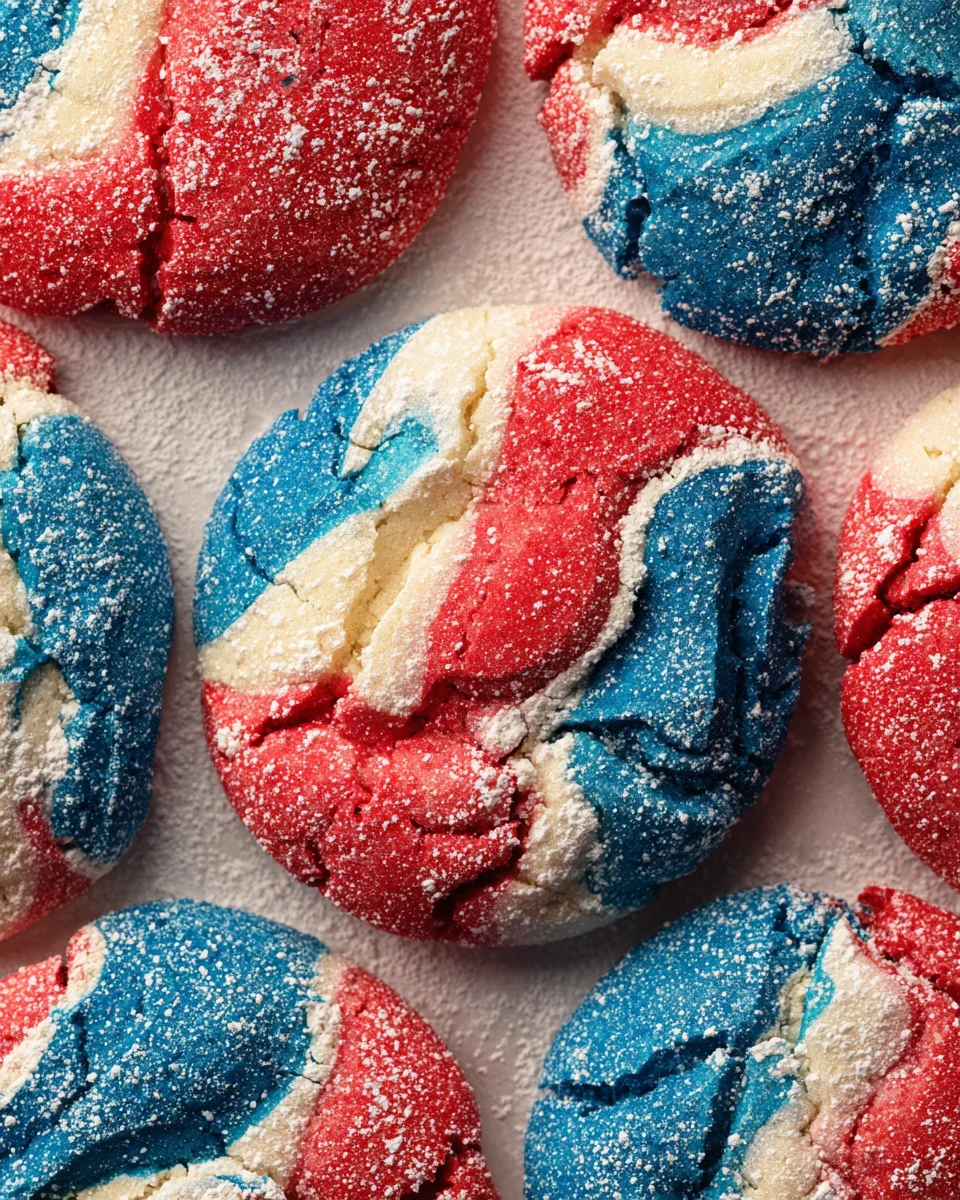 4th of July Crinkle Cookies