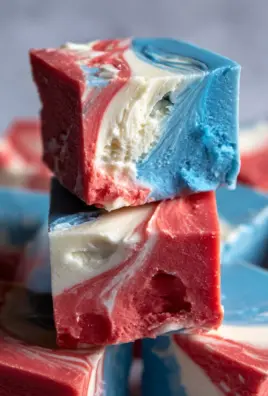 4th of July Tie Dyed Fudge