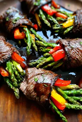 Air Fried Steak and Asparagus Bundles