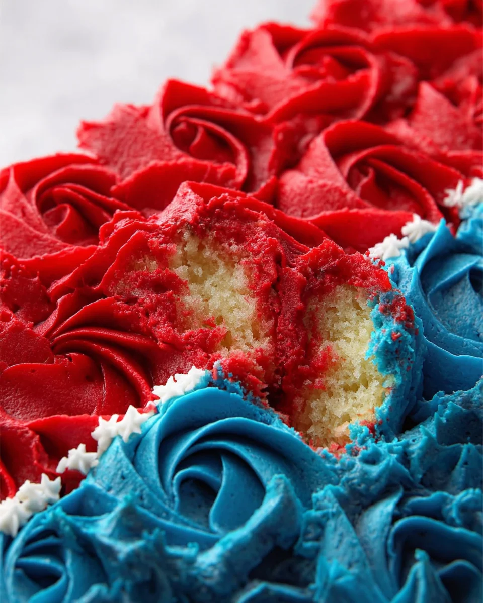 American Flag Cup Cake
