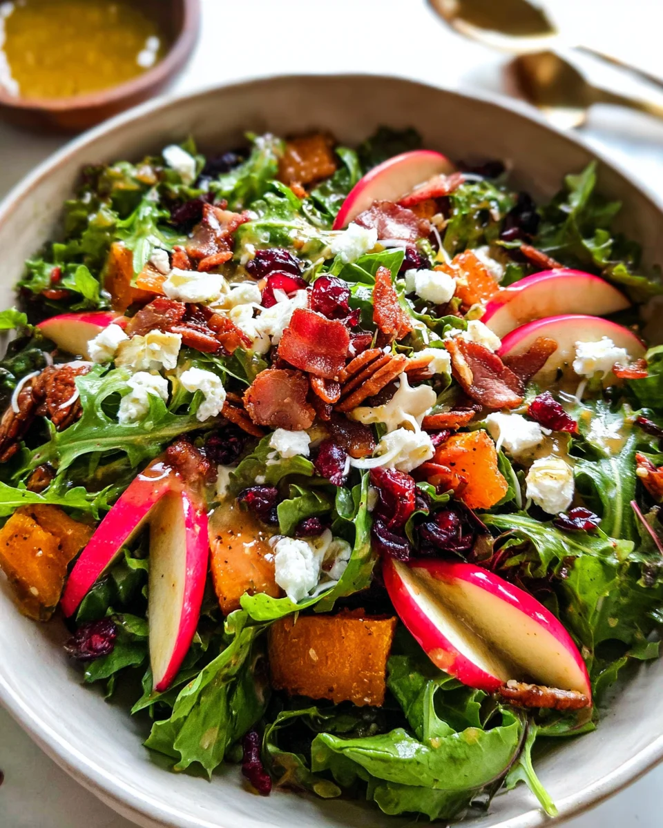 Autumn Salad with Apple Cider Vinaigrette
