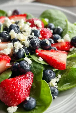 Berry, Feta and Spinach Salad