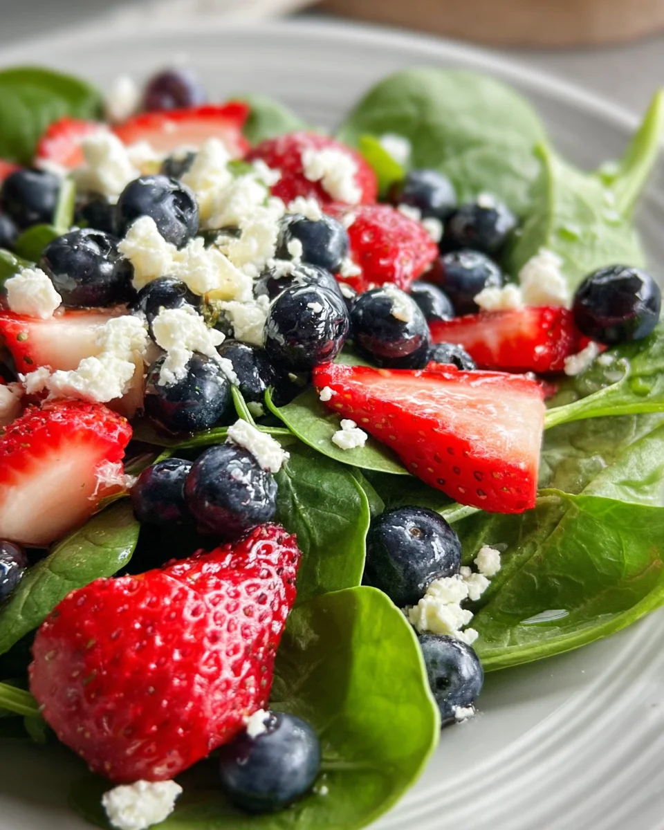 Berry, Feta and Spinach Salad