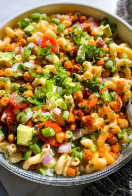 Buffalo Chickpea Pasta Salad