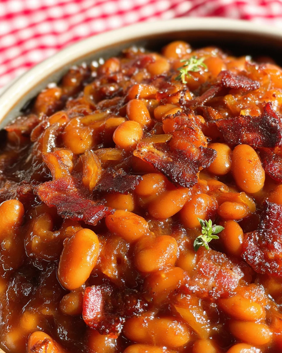Crockpot Bacon-Bourbon Baked Beans