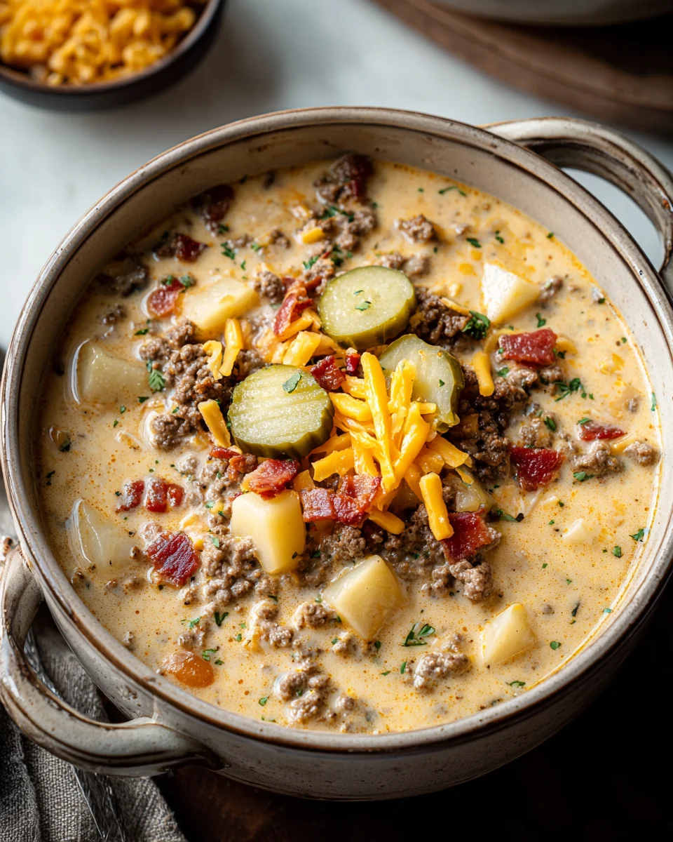 Easy Cheeseburger Soup