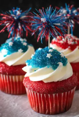 Fireworks Cupcakes