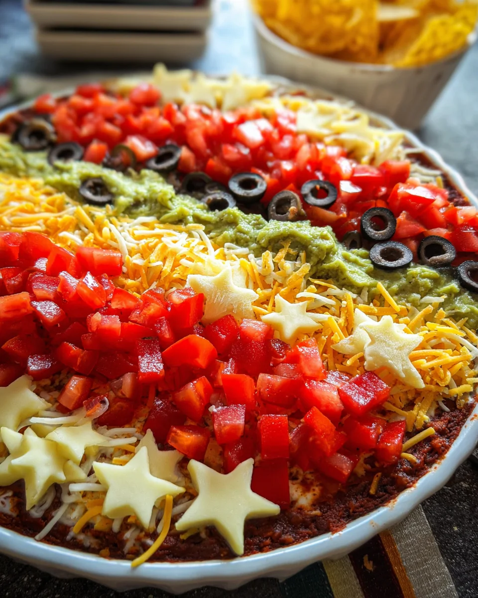 Flag Taco Dip